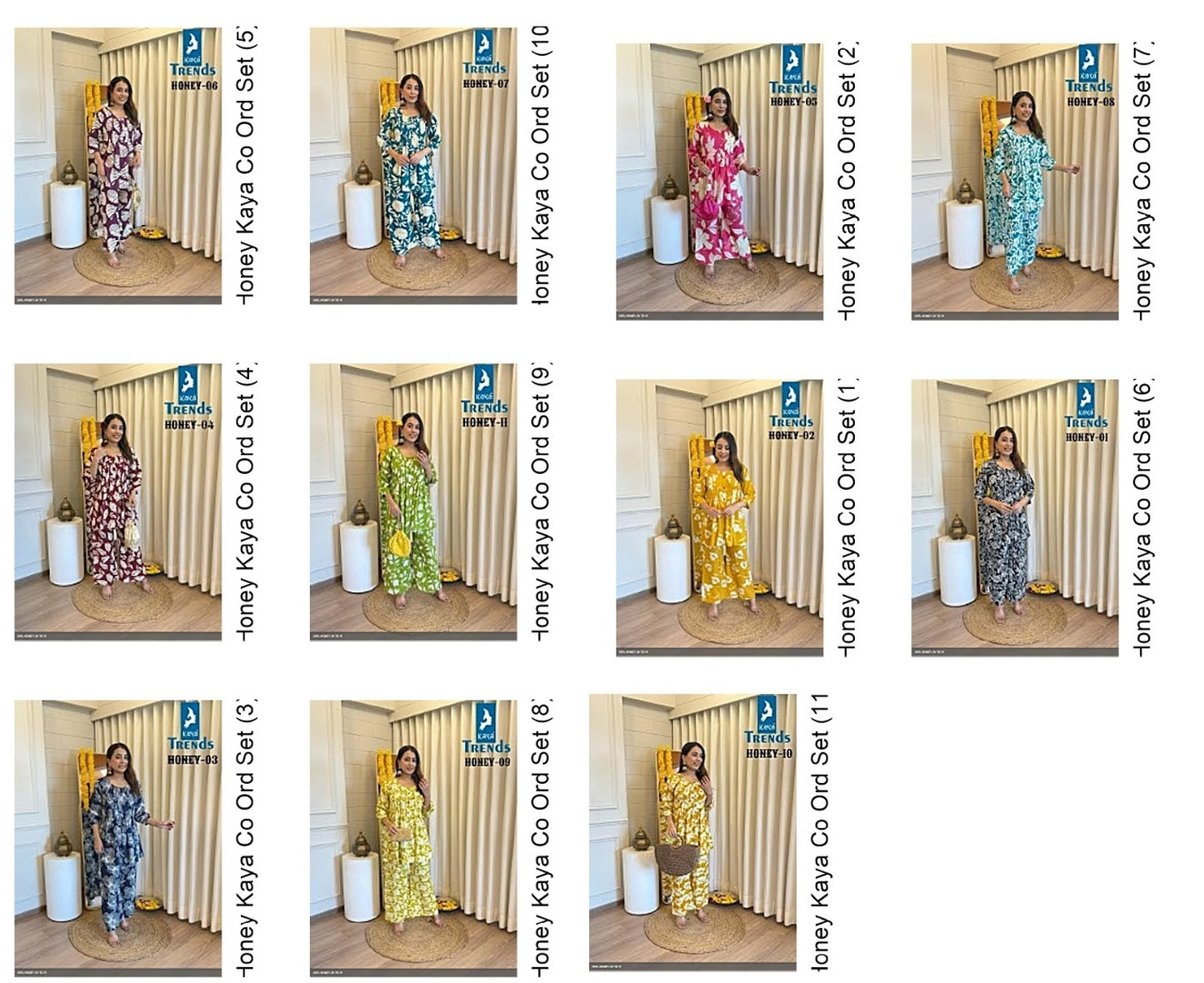Honey Kaya Rayon Co Ord Set Supplier