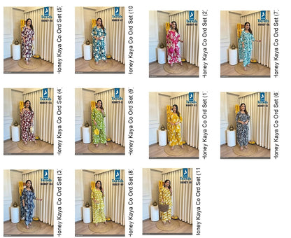 Honey Kaya Rayon Co Ord Set Supplier