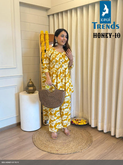 Honey Kaya Rayon Co Ord Set Supplier
