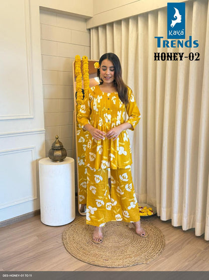 Honey Kaya Rayon Co Ord Set Supplier