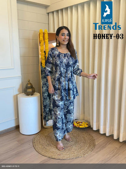 Honey Kaya Rayon Co Ord Set Supplier