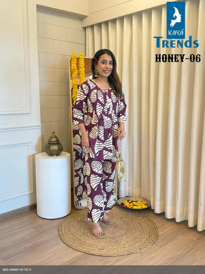 Honey Kaya Rayon Co Ord Set Supplier