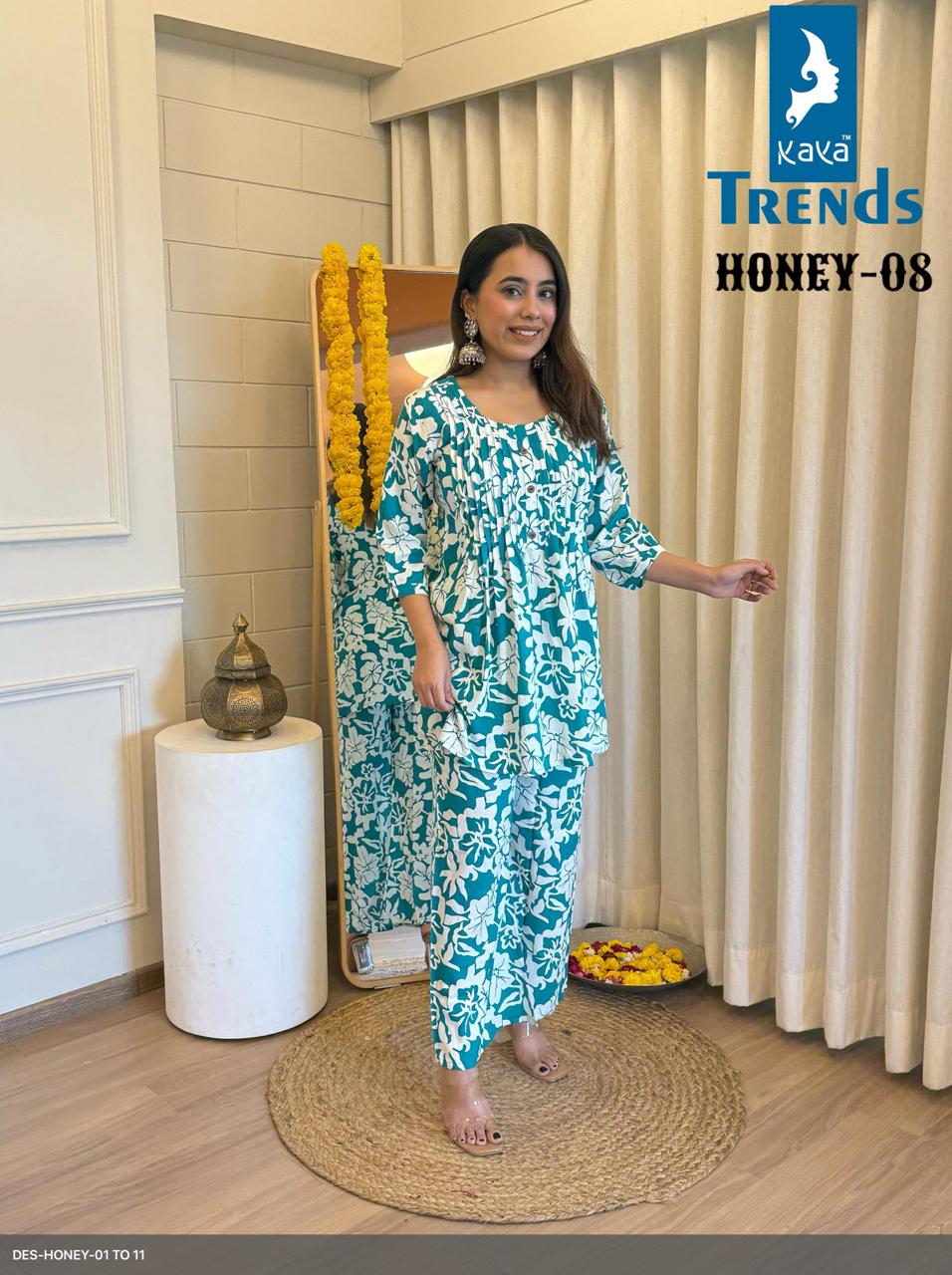 Honey Kaya Rayon Co Ord Set Supplier