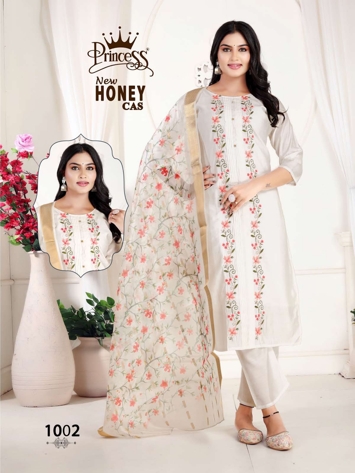 Honey Princess Creation Roman Silk Readymade Pant Style Suits Wholesaler Ahmedabad