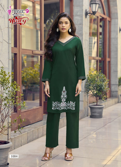 Honey Vol 1 Mystic 9 Viscose Slub Co Ord Set Wholesale Price