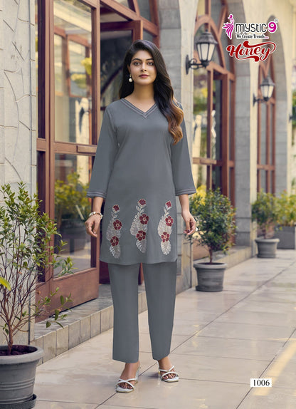 Honey Vol 1 Mystic 9 Viscose Slub Co Ord Set Wholesale Price