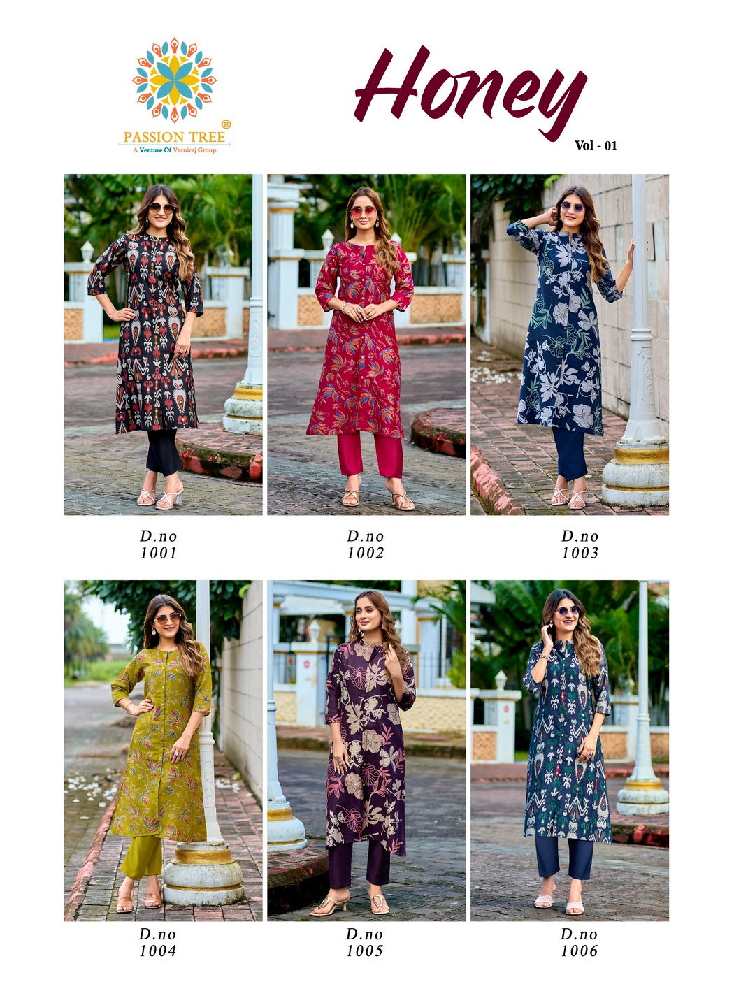 Honey Vol 1 Passion Tree Vetican Kurti Pant Set Wholesale Price