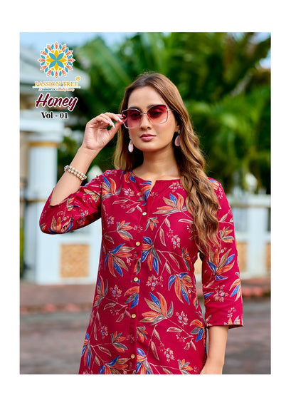 Honey Vol 1 Passion Tree Vetican Kurti Pant Set Wholesale Price