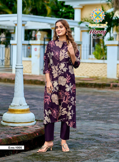 Honey Vol 1 Passion Tree Vetican Kurti Pant Set Wholesale Price