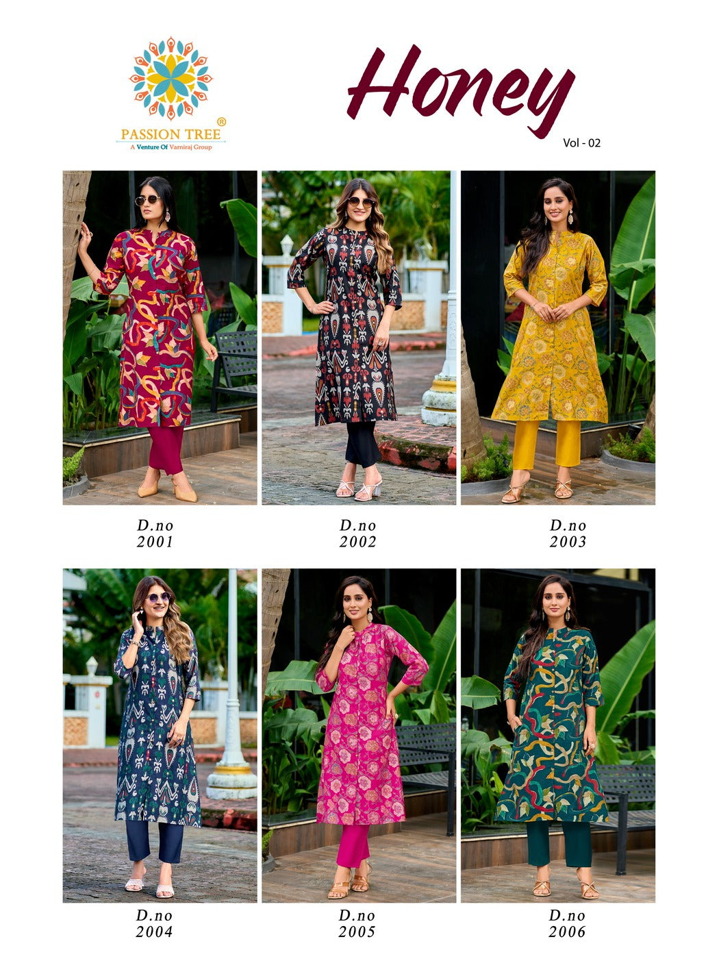 Honey Vol 2 Passion Tree Vetican Kurti Pant Set Wholesale