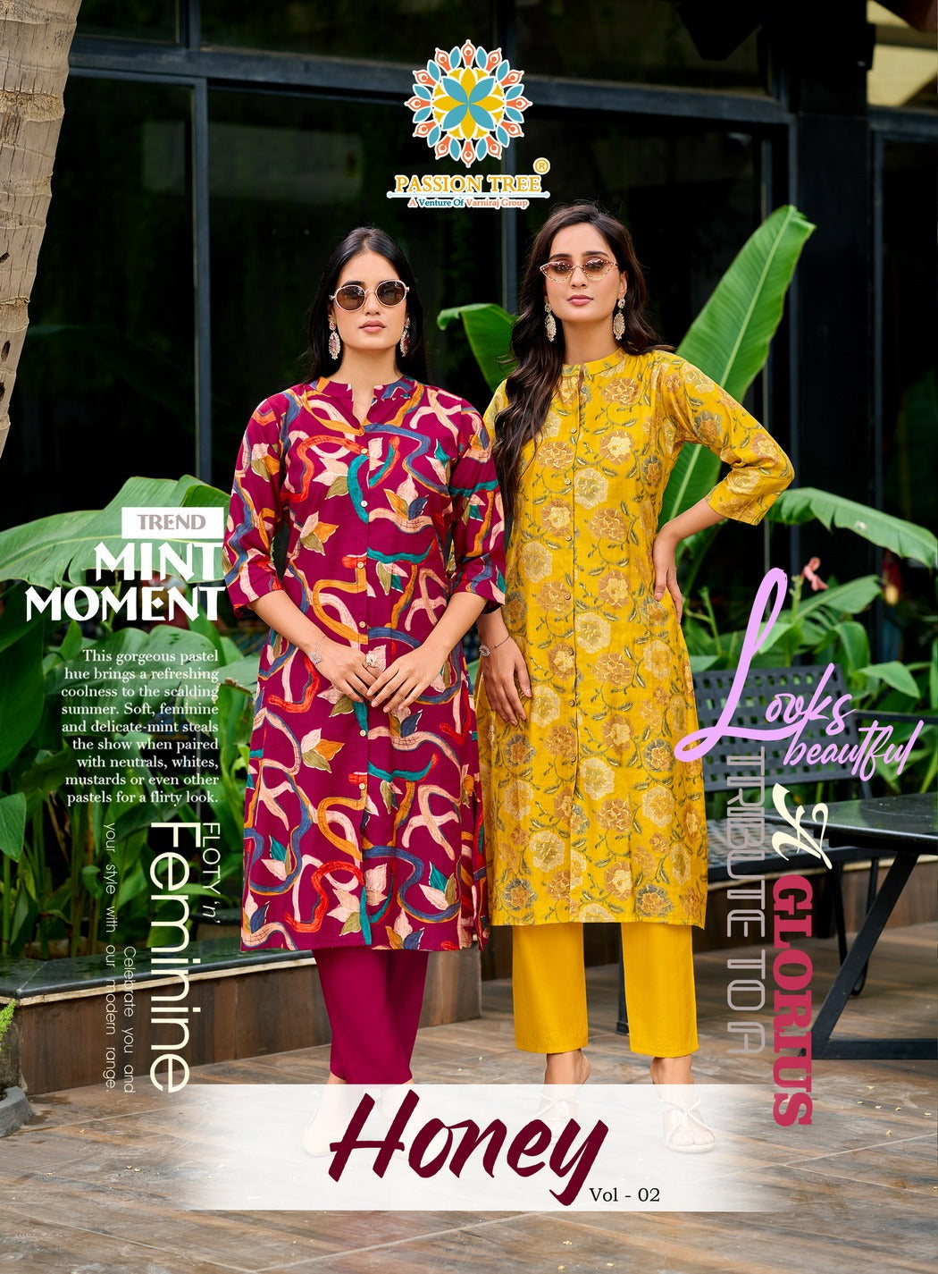 Honey Vol 2 Passion Tree Vetican Kurti Pant Set Wholesale