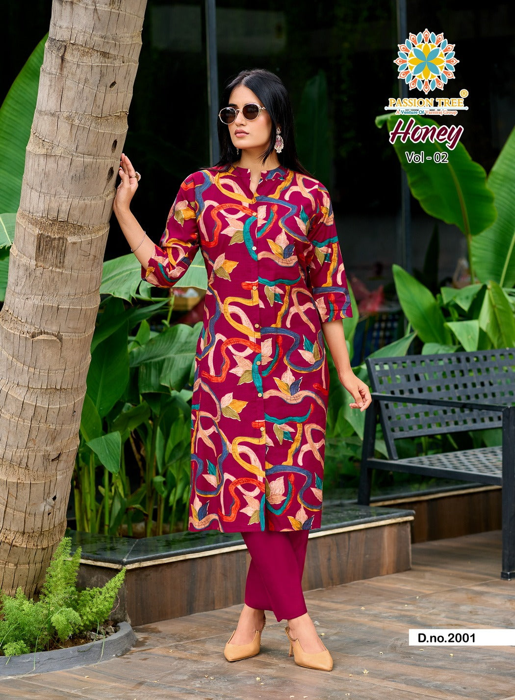 Honey Vol 2 Passion Tree Vetican Kurti Pant Set Wholesale