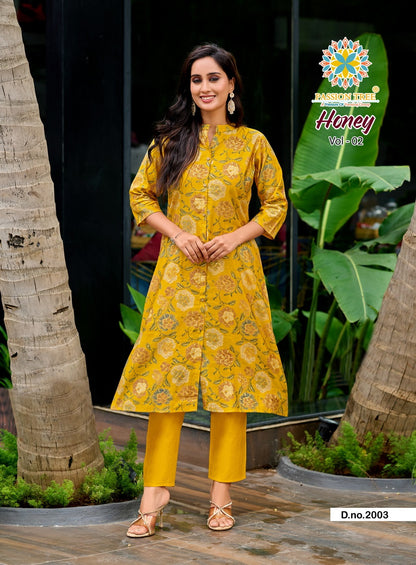 Honey Vol 2 Passion Tree Vetican Kurti Pant Set Wholesale