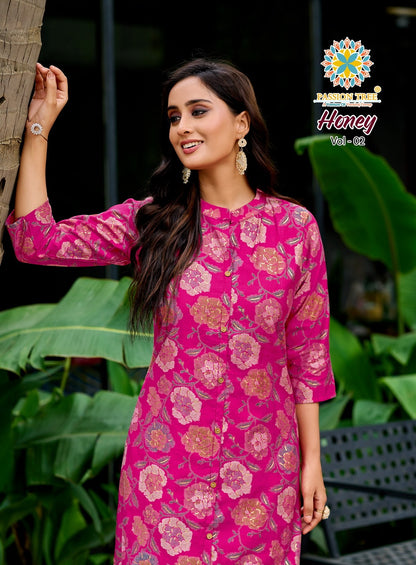 Honey Vol 2 Passion Tree Vetican Kurti Pant Set Wholesale