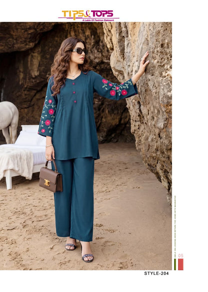 Honey Vol 2 Tips Tops Rayon 18Kg Co Ord Set Supplier Gujarat