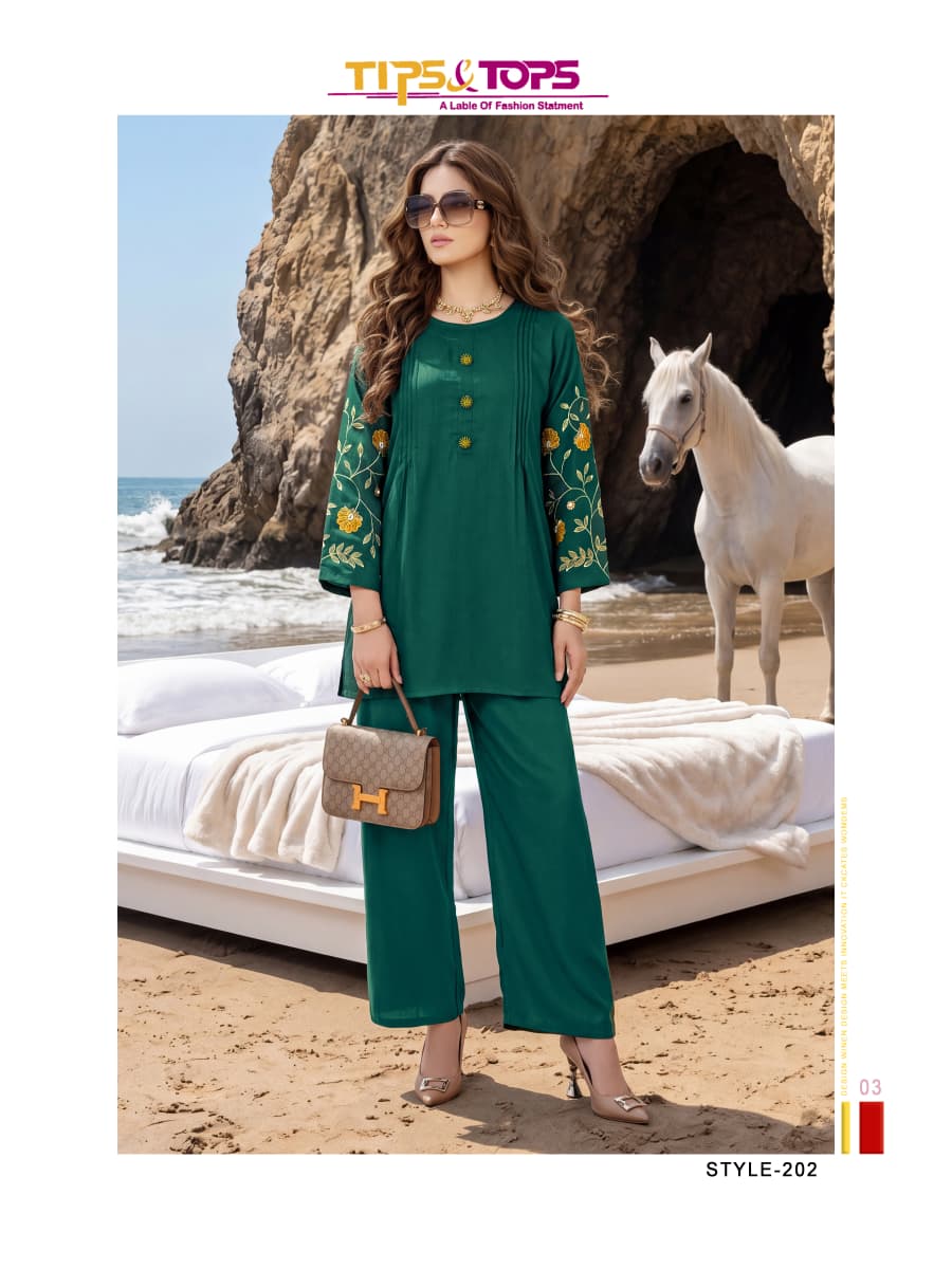 Honey Vol 2 Tips Tops Rayon 18Kg Co Ord Set Supplier Gujarat