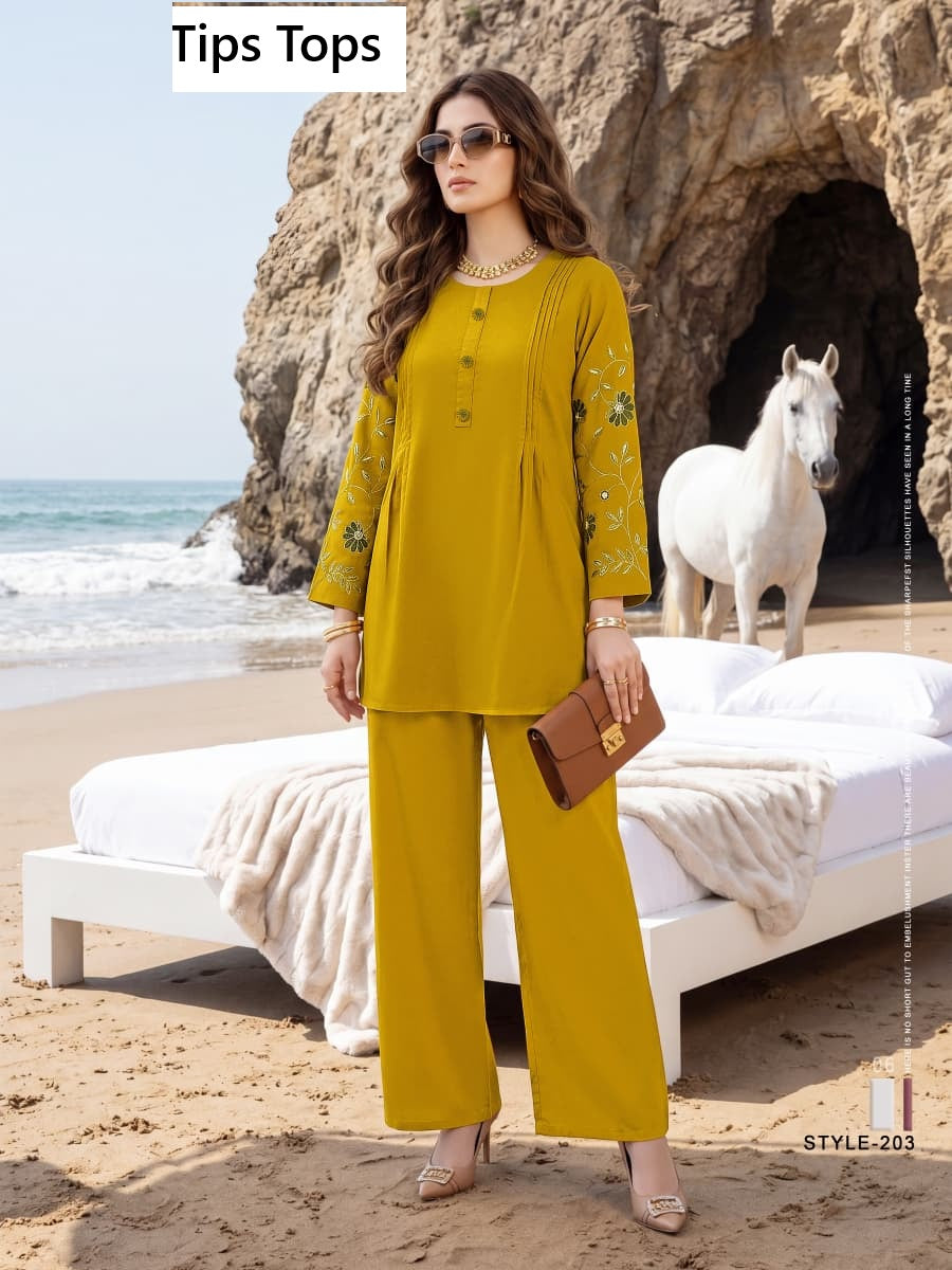 Honey Vol 2 Tips Tops Rayon 18Kg Co Ord Set Supplier Gujarat