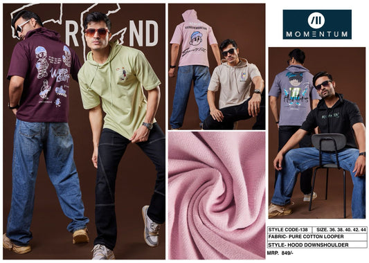 Hoodies Code 138 Momentum Cotton Looper Mens Tshirts Wholesale Price