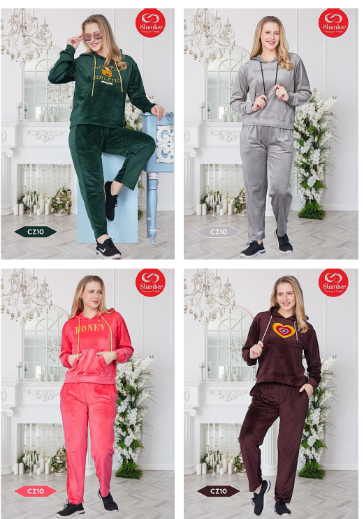 Hoodies Cz10 Velvet Slumber Co Ord Set Wholesaler India