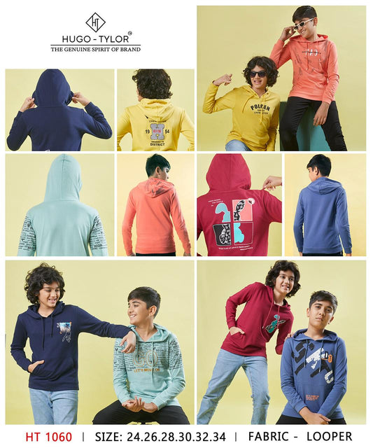 Hoodies Ht 1060 Hugo Tylor Looper Boys Tshirt Supplier
