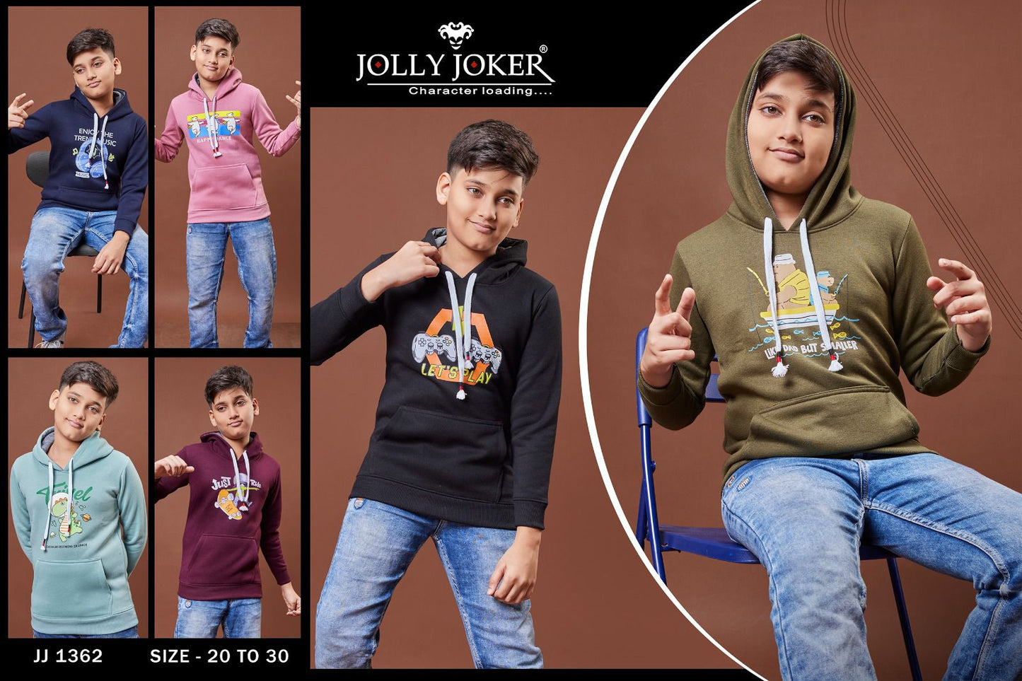 Hoodies Jj 1362 Jolly Joker Boys Tshirt Manufacturer Ahmedabad