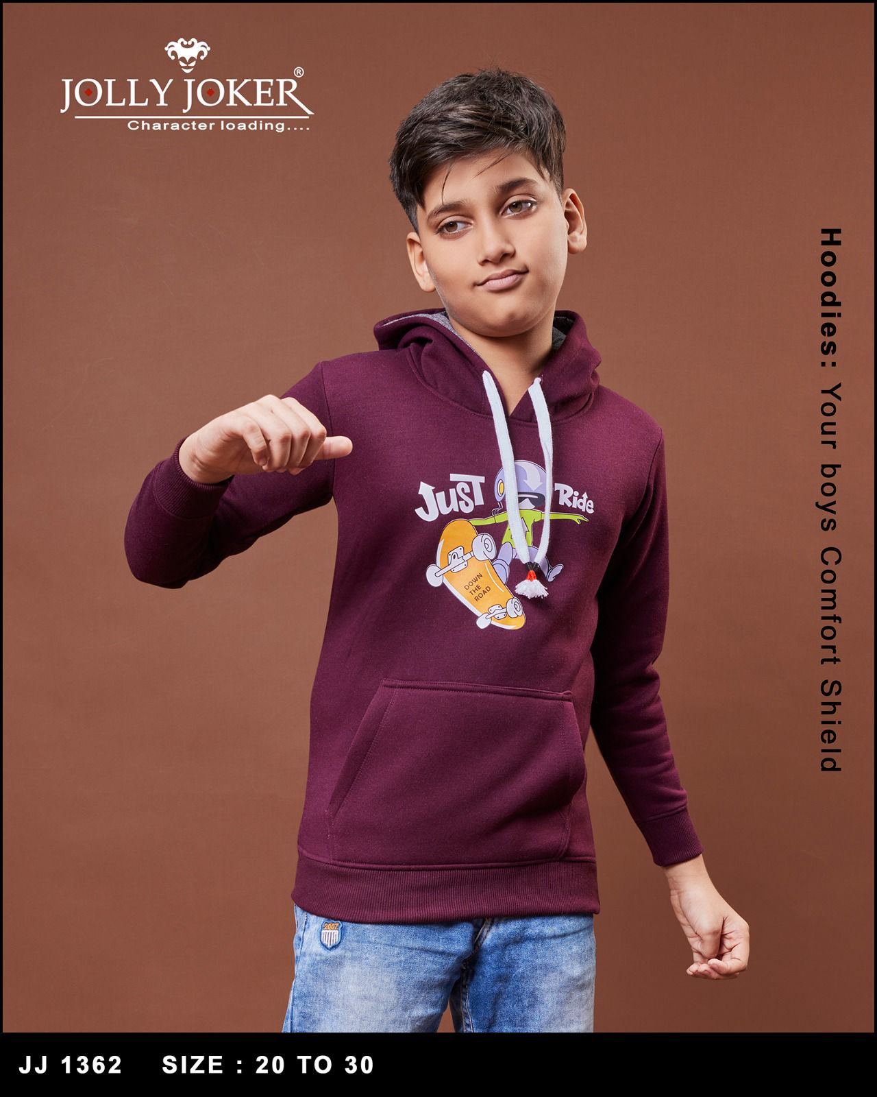 Hoodies Jj 1362 Jolly Joker Boys Tshirt Manufacturer Ahmedabad