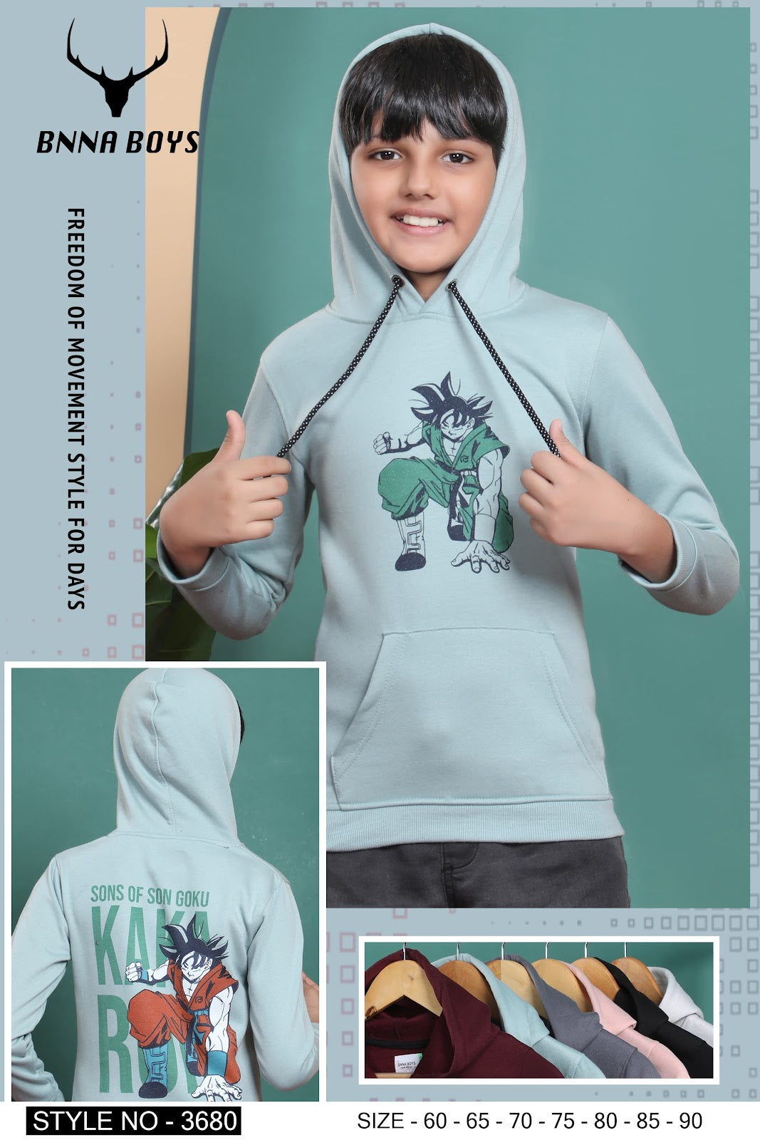 Hoodies Style No 3680 Bnna Loop Knit Boys Tshirt Wholesale Price