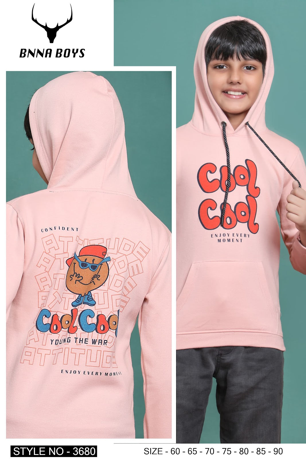 Hoodies Style No 3680 Bnna Loop Knit Boys Tshirt Wholesale Price