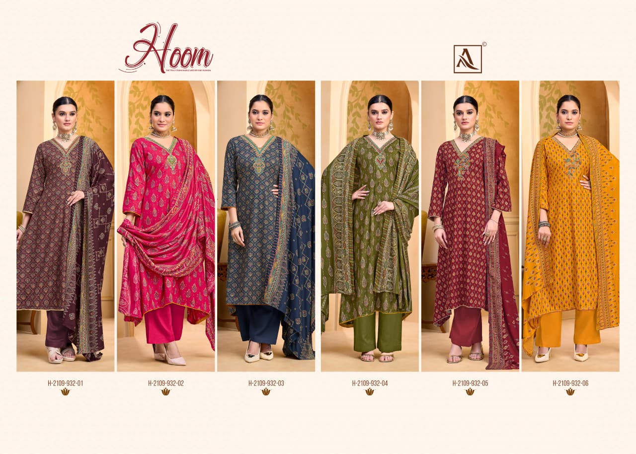 Hoom Alok Viscose Karachi Pashmina Salwar Suits Manufacturer