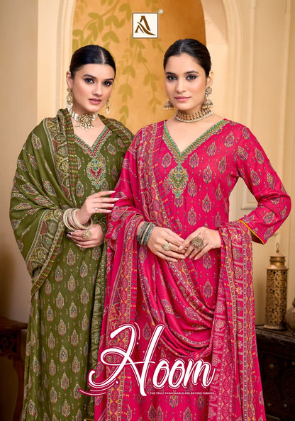 Hoom Alok Viscose Karachi Pashmina Salwar Suits Manufacturer