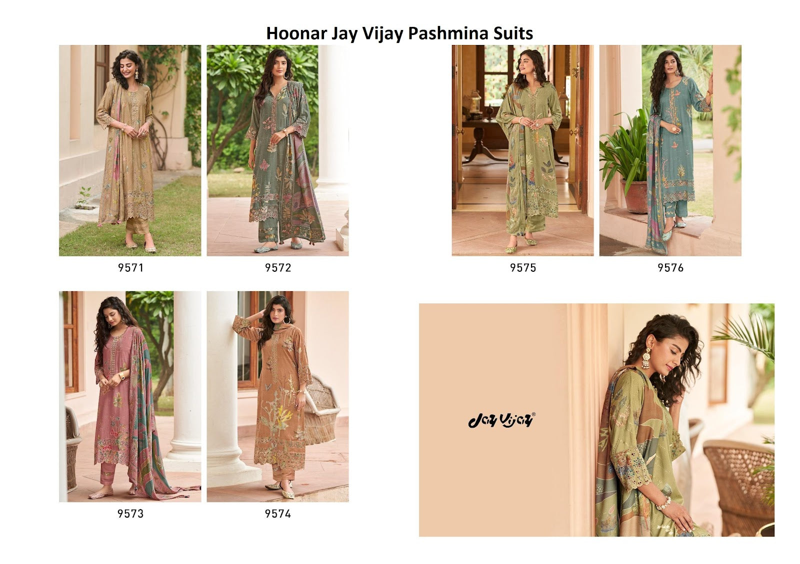 Hoonar Jay Vijay Simmer Pashmina Suits Wholesaler India