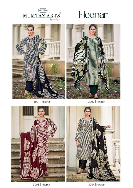 Hoonar Mumtaz Arts Viscose Pashmina Suits Wholesale Rate
