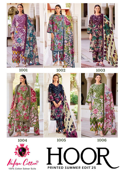 Hoor Printed Summer Edit 25 Nafisa Cotton Soft Cotton Karachi Salwar Suits Wholesale Price