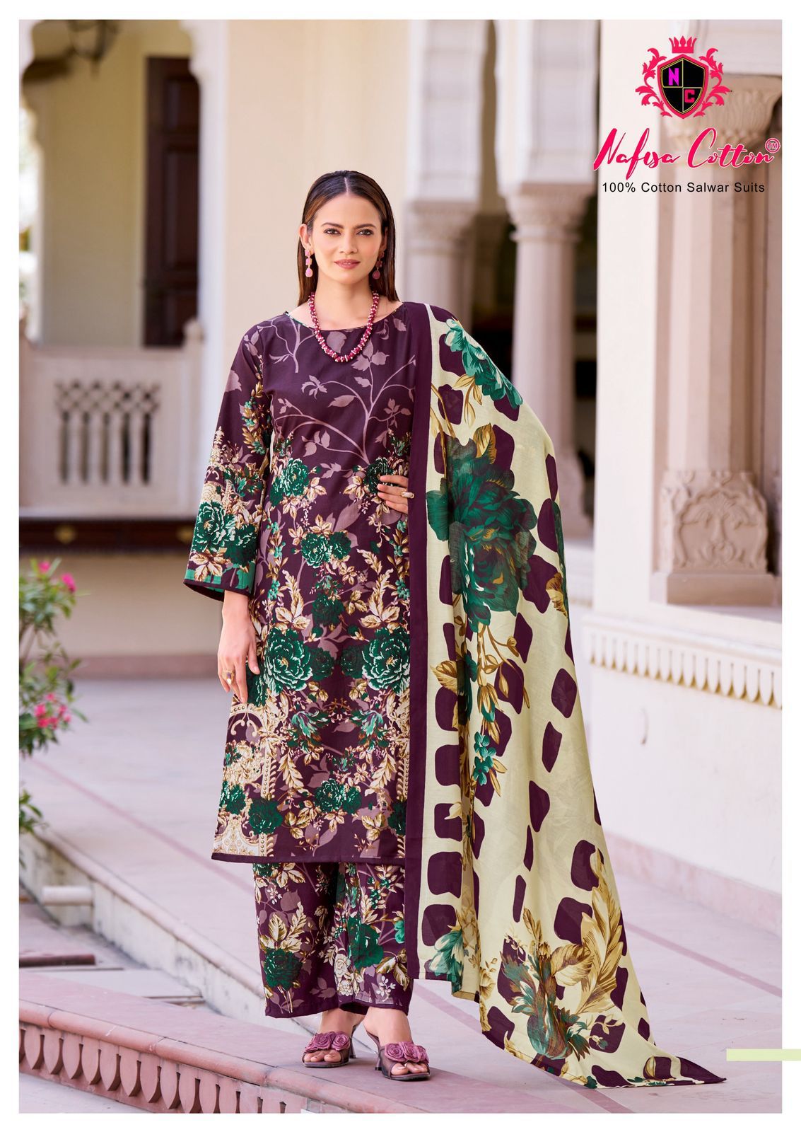 Hoor Printed Summer Edit 25 Nafisa Cotton Soft Cotton Karachi Salwar Suits Wholesale Price