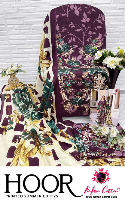 Hoor Printed Summer Edit 25 Nafisa Cotton Soft Cotton Karachi Salwar Suits Wholesale Price
