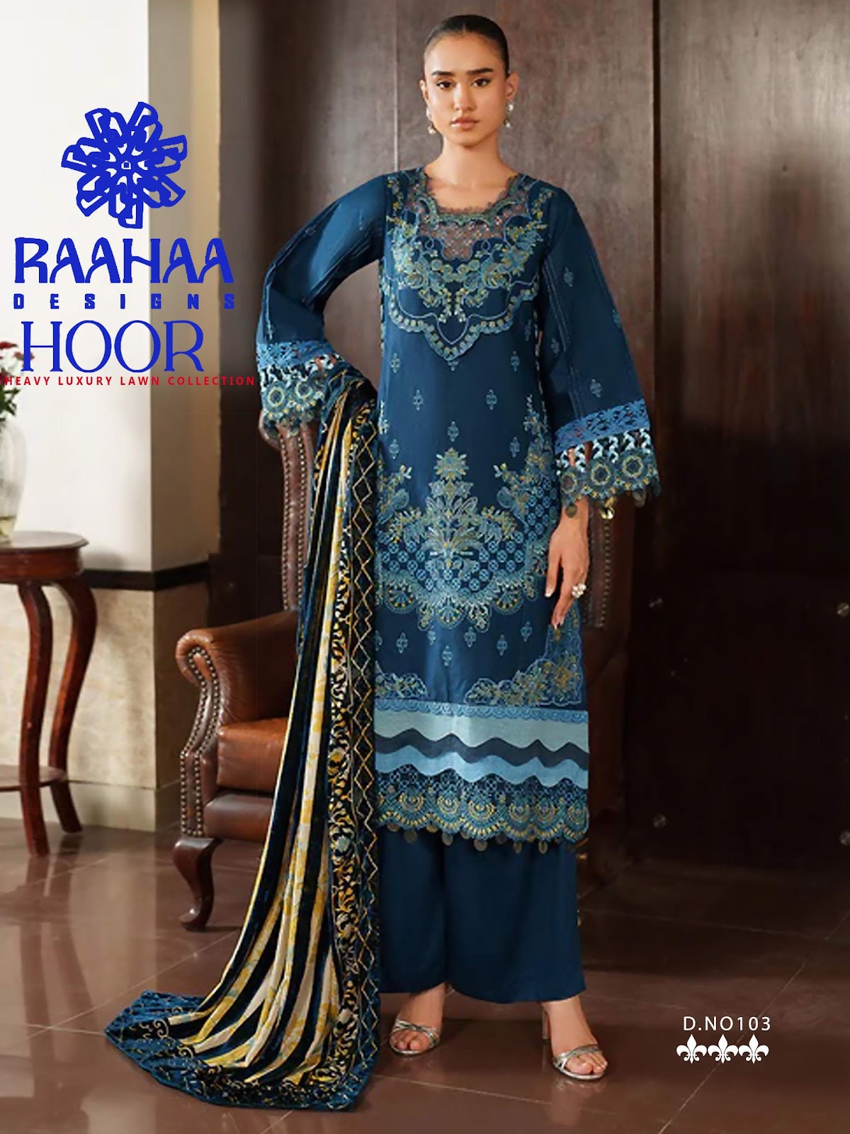 Hoor Vol 1 Raahaa Designs Lawn Cotton Karachi Salwar Suits Exporter Ahmedabad