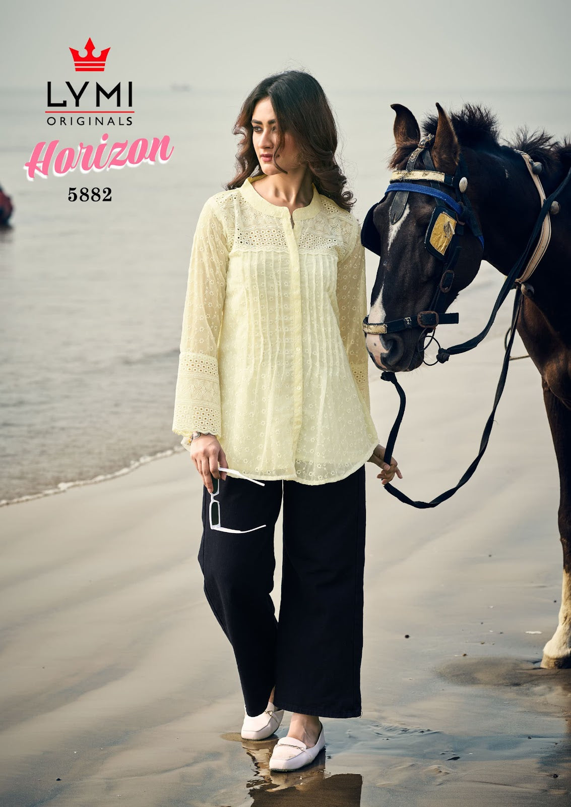 Horizon Lymi Georgette Fancy Tops Exporter