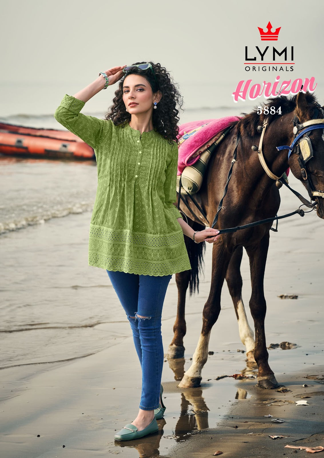 Horizon Lymi Georgette Fancy Tops Exporter