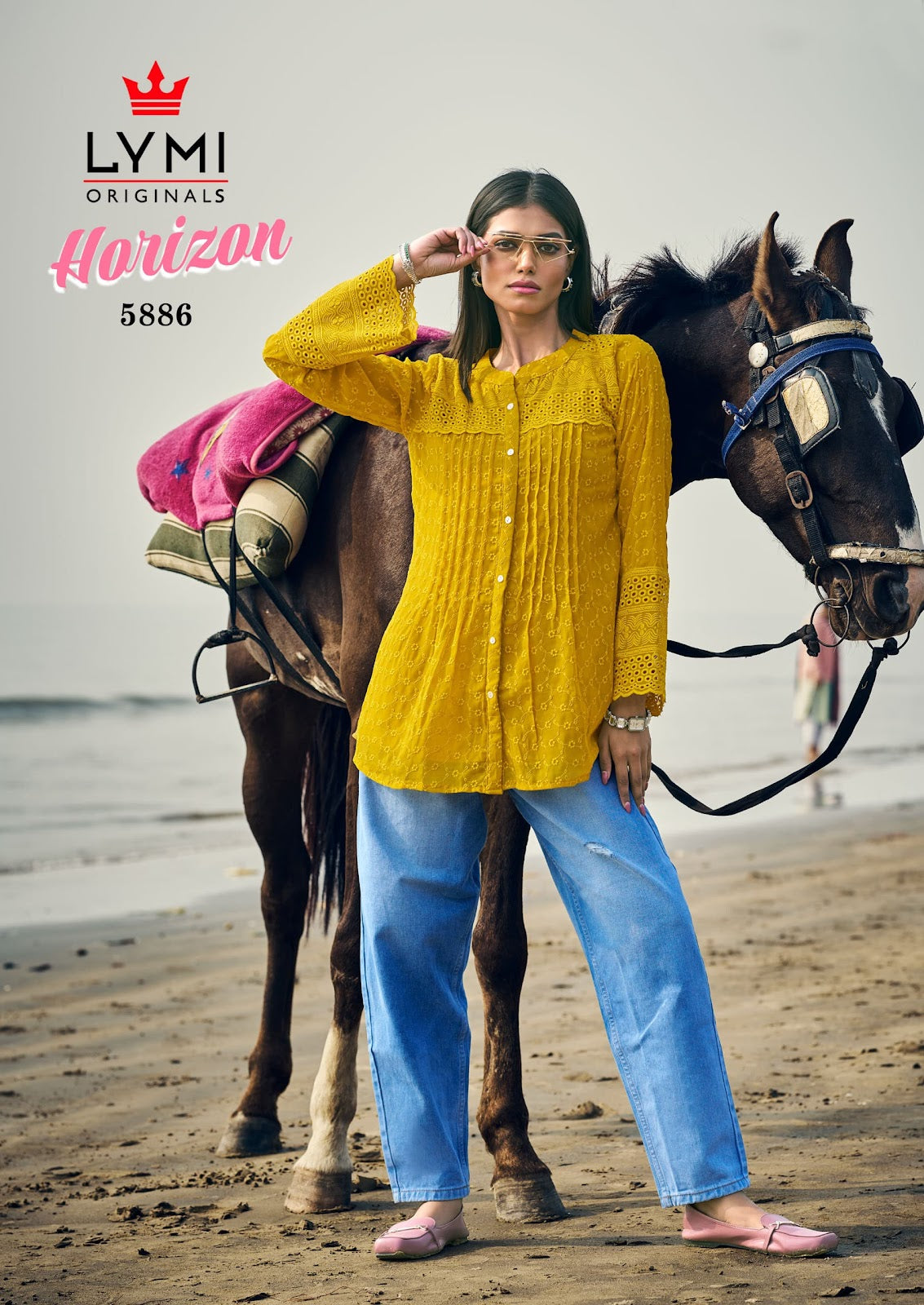 Horizon Lymi Georgette Fancy Tops Exporter