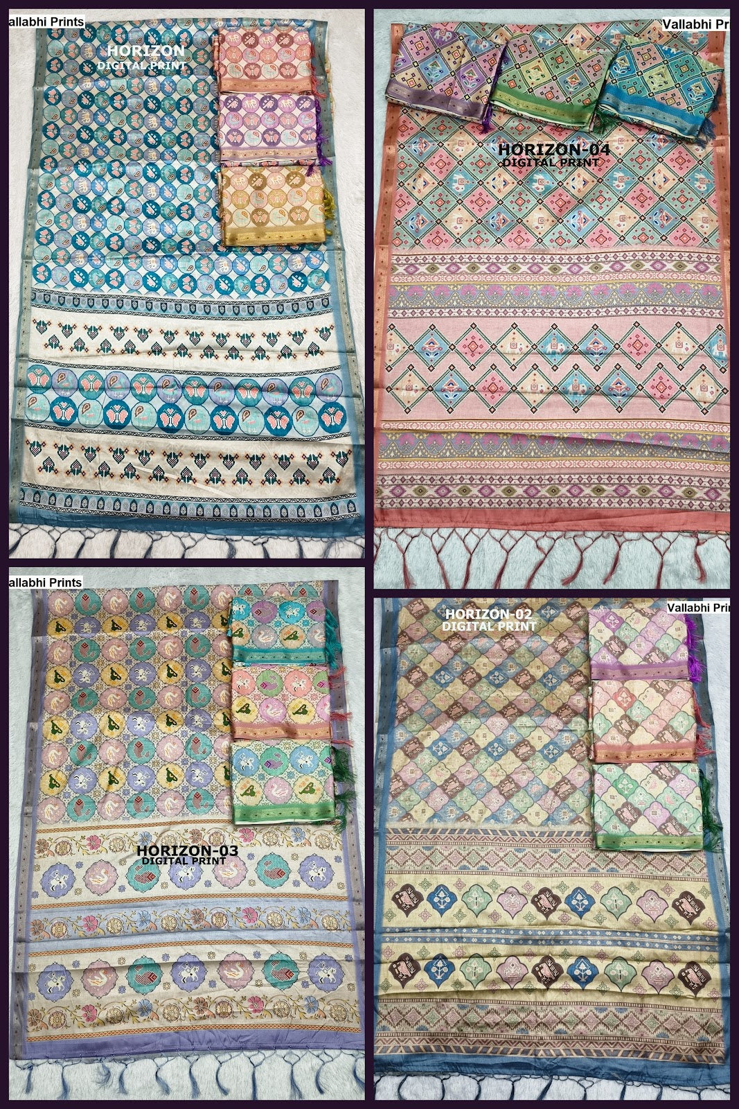 Horizon Vallabhi Prints Sarees Wholesale Price