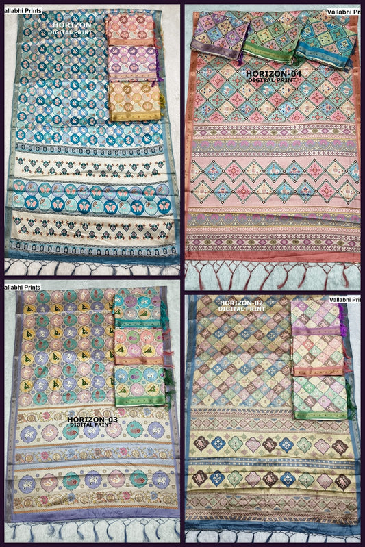 Horizon Vallabhi Prints Sarees Wholesale Price