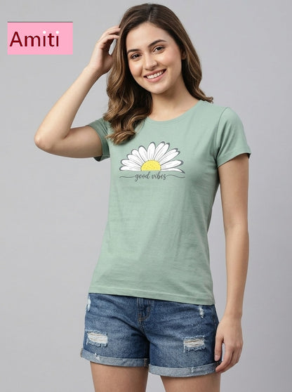 Hosiery Cotton 2104 Amiti Women Tshirt Wholesale