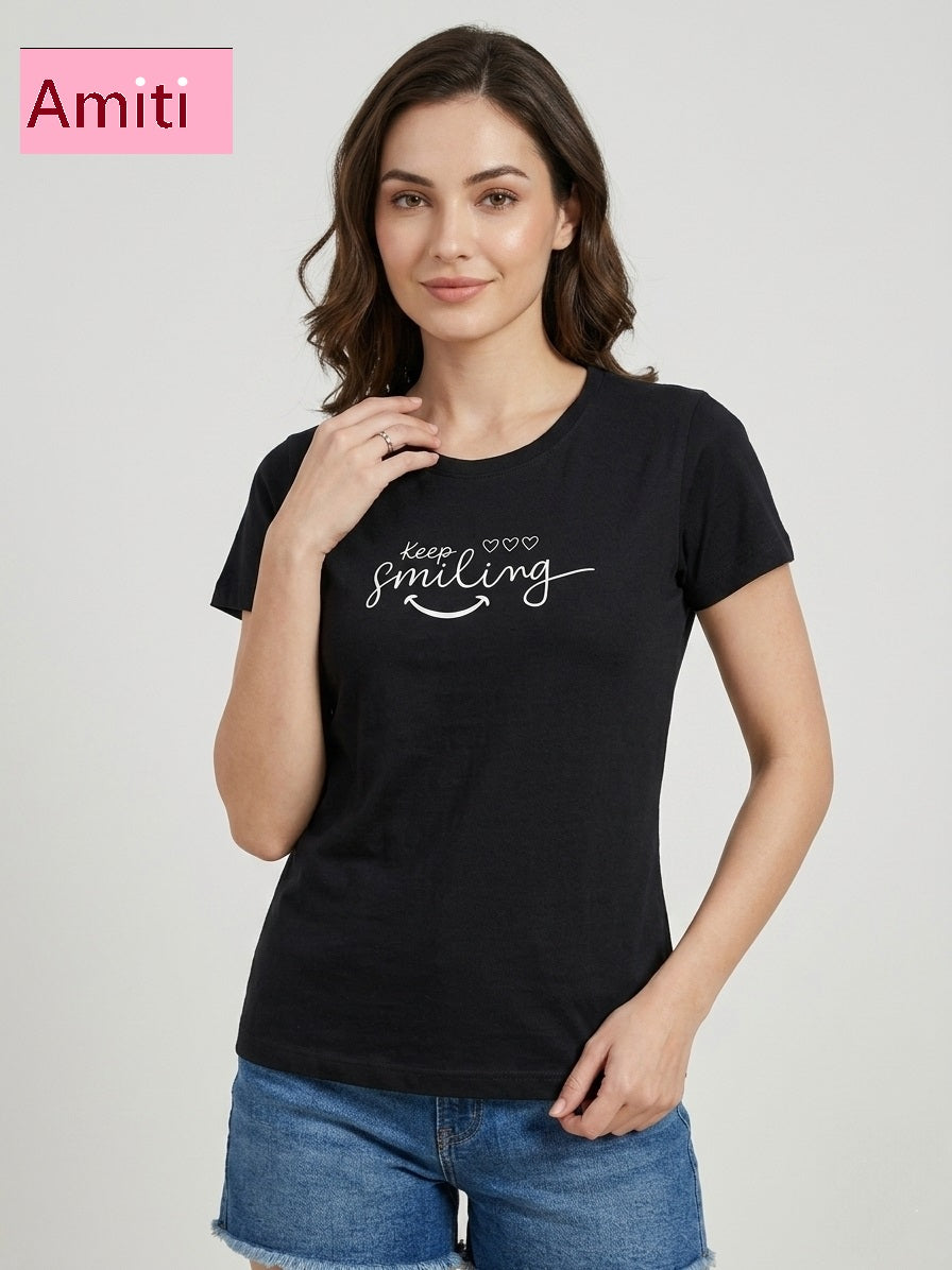 Hosiery Cotton 2104 Amiti Women Tshirt Wholesale