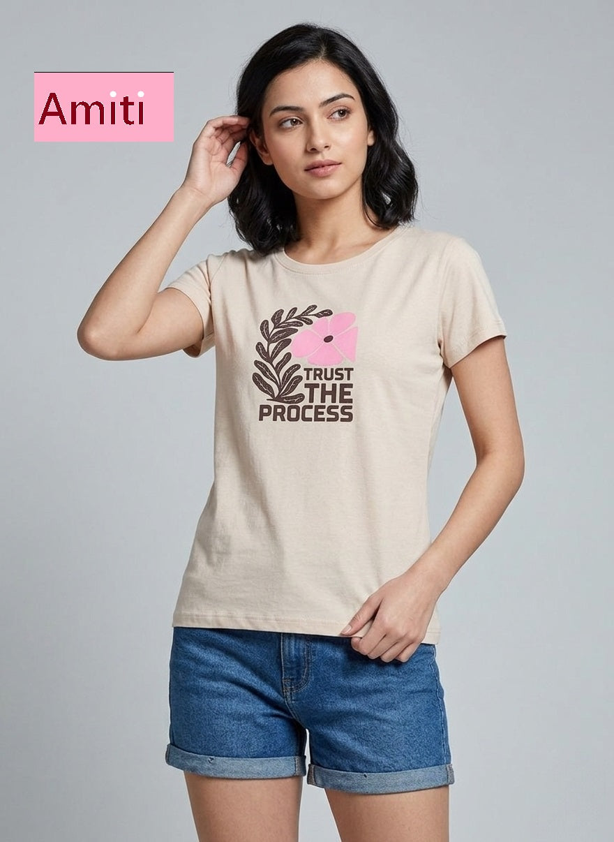 Hosiery Cotton 2104 Amiti Women Tshirt Wholesale