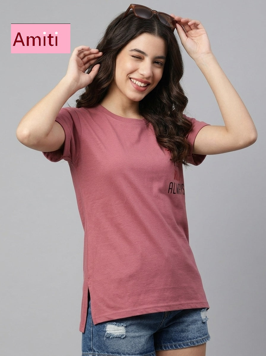 Hosiery Cotton 2104 Amiti Women Tshirt Wholesale
