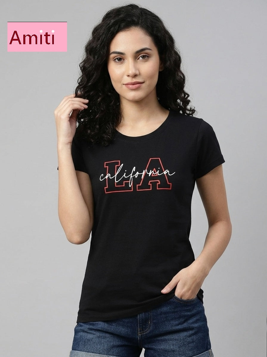 Hosiery Cotton 2104 Amiti Women Tshirt Wholesale