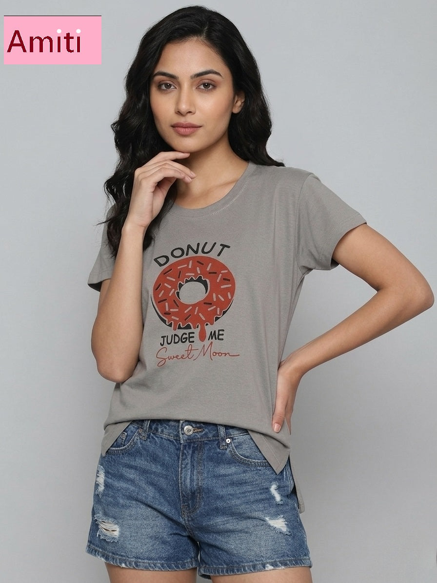Hosiery Cotton 2104 Amiti Women Tshirt Wholesale