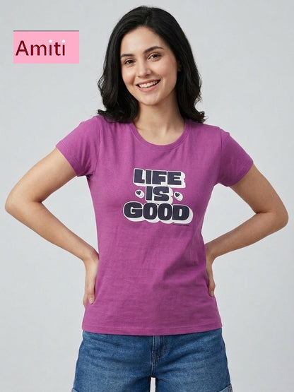 Hosiery Cotton 2104 Amiti Women Tshirt Wholesale