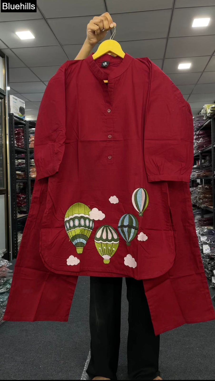 Hot Air Balloon Bluehills Dhabu Cotton Co Ord Set Wholesaler Ahmedabad