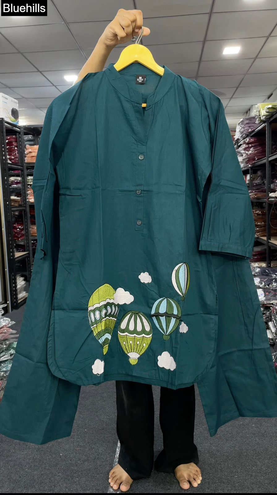 Hot Air Balloon Bluehills Dhabu Cotton Co Ord Set Wholesaler Ahmedabad